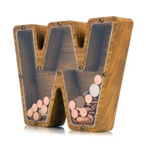 Handmade piggy bank W shape style